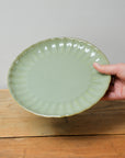 Scalloped Lunch Plate 20cm / Green