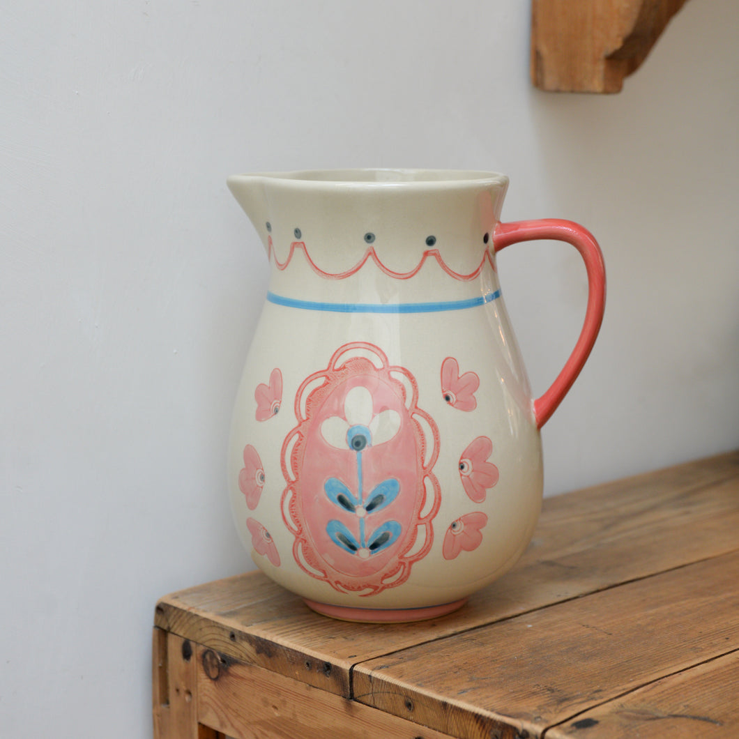 Odina Hand Paint Ceramic Jug / Rose