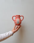 Odina Hand Painted Ceramic Vase / Red