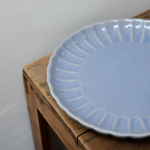 Scalloped Dinner Plate 27cm / Blue