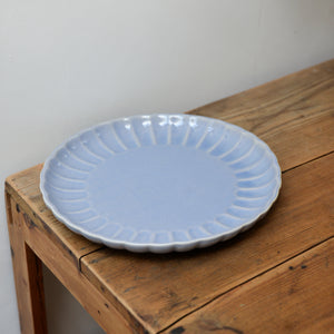 Scalloped Dinner Plate 27cm / Blue