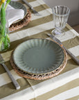 Scalloped Lunch Plate 20cm / Green