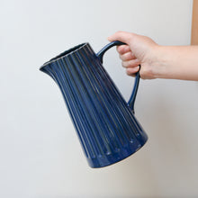 Load image into Gallery viewer, Textured Ceramic Jug / Blue