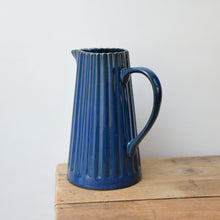 Load image into Gallery viewer, Textured Ceramic Jug / Blue