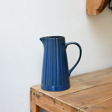 Load image into Gallery viewer, Textured Ceramic Jug / Blue