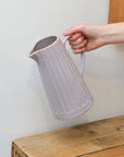 Textured Ceramic Jug / Rose Pink