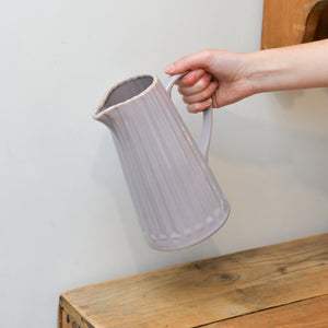 Textured Ceramic Jug / Rose Pink