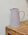 Textured Ceramic Jug / Rose Pink
