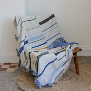 Toscana Throw, Blue Stripe