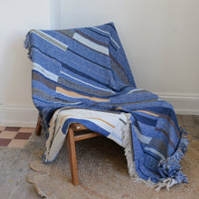 Load image into Gallery viewer, Toscana Throw, Blue Stripe