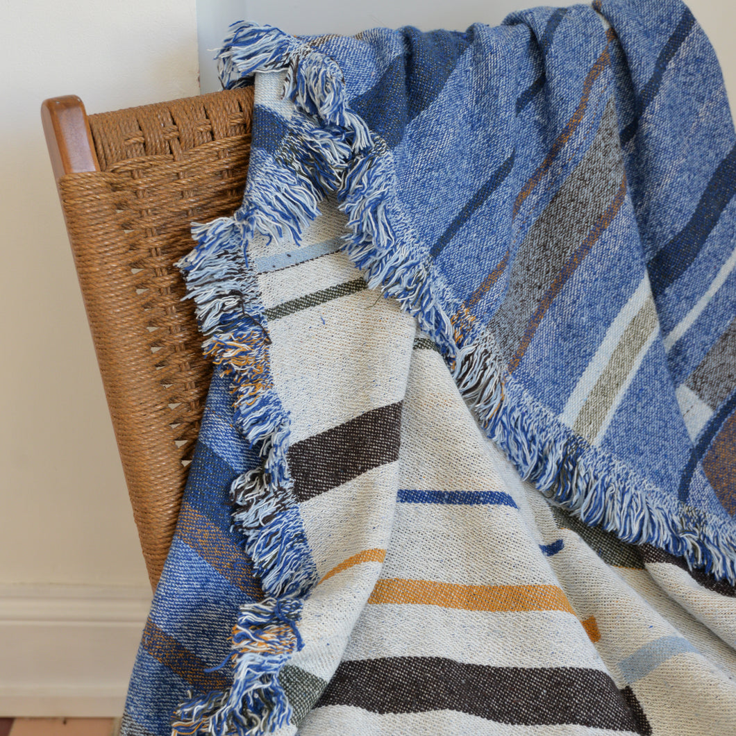 Toscana Throw, Blue Stripe