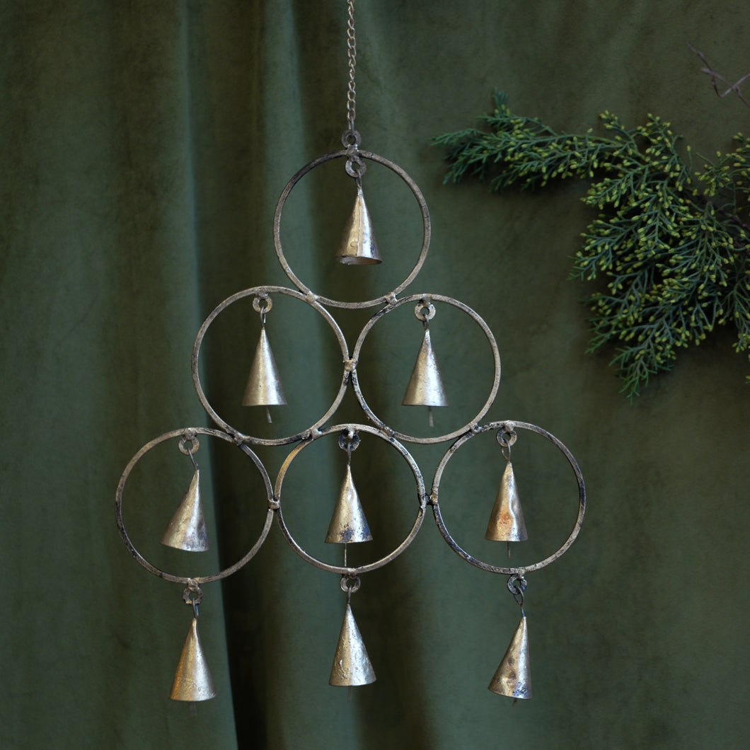 Vichy Brass Bells Christmas Hanging Ornament