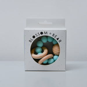 Baby Teething Ring with Double Ring in Mint