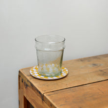 Load image into Gallery viewer, Checkered Coaster / Mustard and White