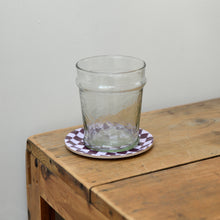 Load image into Gallery viewer, Checkered Coaster / Plum and Lilac