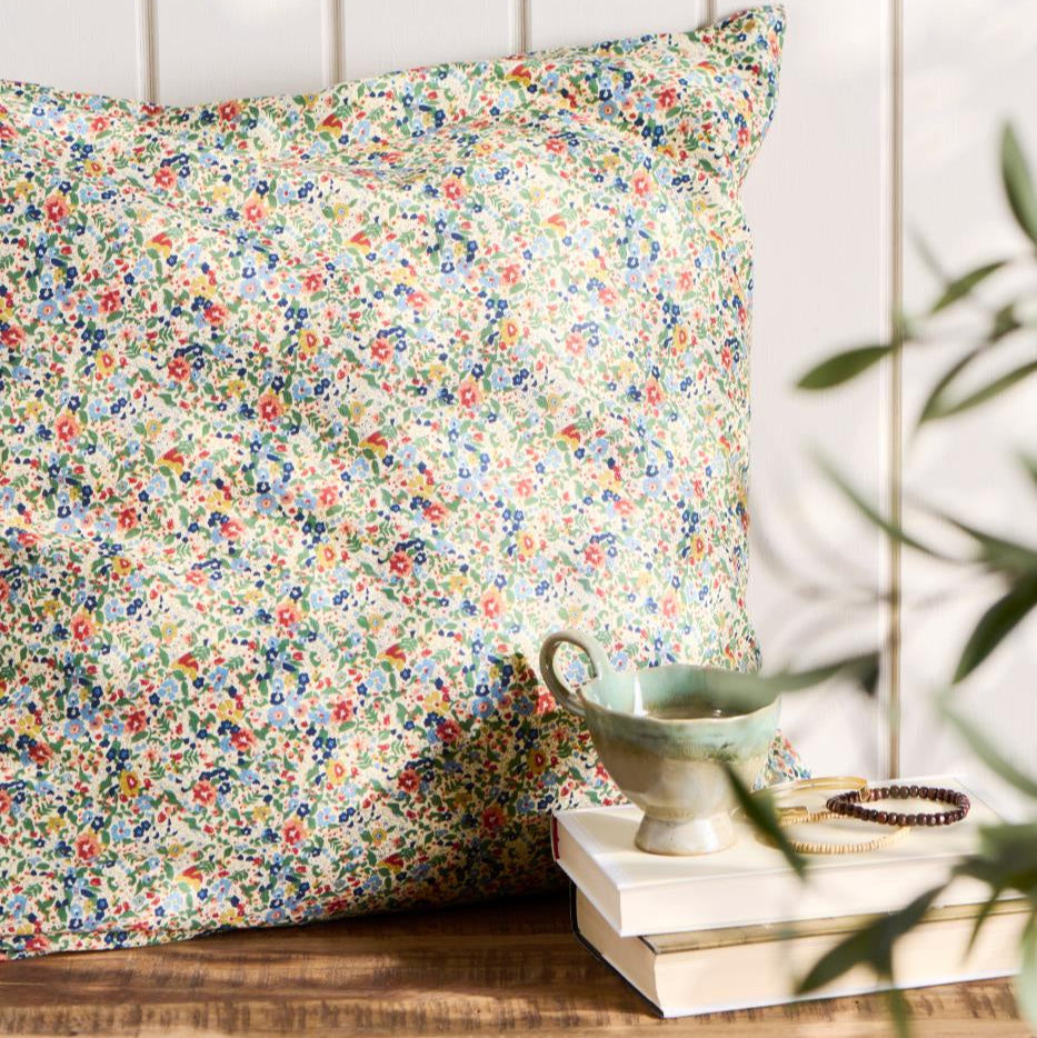 Blue Floral Cushion 60 x 60 cm