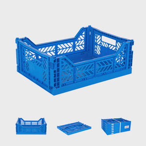 Medium Folding Crate / Blue