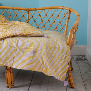 Sofa Cover or Mattress Olive Stripes and Floral