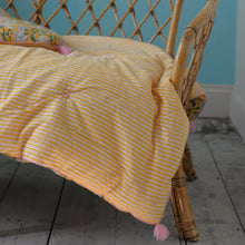 Load image into Gallery viewer, Sofa Cover or Mattress Yellow Stripes and Floral