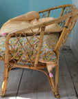 Sofa Cover or Mattress Yellow Stripes and Floral