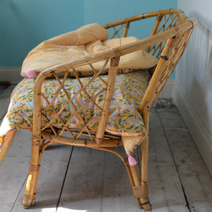 Sofa Cover or Mattress Yellow Stripes and Floral