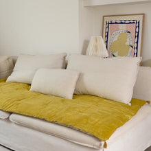 Load image into Gallery viewer, Sofa Cover or Mattress Yellow Velvet and Floral