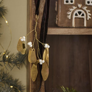 Brass Mistletoe Ornament