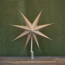 Load image into Gallery viewer, Broste Deko Paper Star Tree Topper Natural Brown