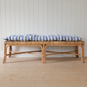 Blue and White Striped Mattress / 55x155cm