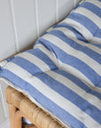 Blue and White Striped Mattress / 55x155cm