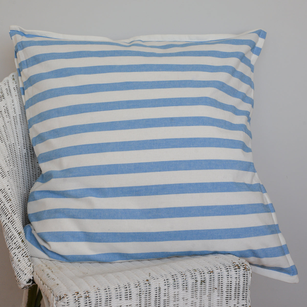 Blue Rope Cushion Blue Striped Cushion Large 60 x 60 cm / Rimini Ocean – Mon Pote