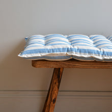 Load image into Gallery viewer, Blue Striped Seat Cushion / Rimini Ocean
