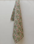 Calla Floral Cotton Tea Towel / Green