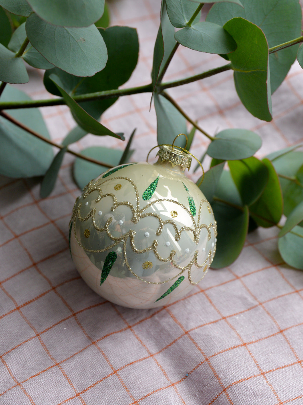 Christmas Baubles Seraphim / Green Teardrop