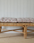 Gita Floral Chair Pad or Bench Cushion / Sorbet Pink