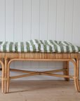 Green and White Striped Mattress / 55x155cm