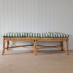 Green and White Striped Mattress / 55x155cm