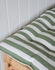 Green and White Striped Mattress / 55x155cm