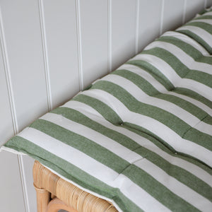 Green and White Striped Mattress / 55x155cm