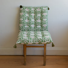 Load image into Gallery viewer, Green Floral Mattress or Bench Cushion / Savannah Sage