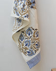 Juhi Floral Cotton Tea Towel / Blue