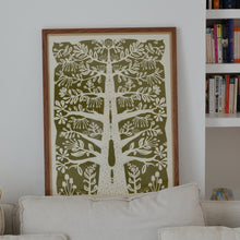 Load image into Gallery viewer, Paper Cut Tree Poster Sage