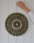 Paper Rosette Calla Olive 30 cm