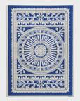 Paper Cut Wheel Poster Indigo