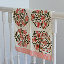 Load image into Gallery viewer, Printed Floral Tea Towel / Pinks