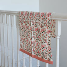 Load image into Gallery viewer, Printed Floral Tea Towel / Pinks