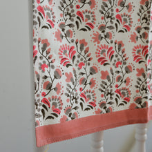 Load image into Gallery viewer, Printed Floral Tea Towel / Pinks