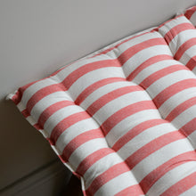 Load image into Gallery viewer, Red Striped Seat Cushion / Rimini Coral