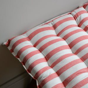 Red Striped Seat Cushion / Rimini Coral