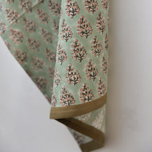 Load image into Gallery viewer, Sage Green Samira Floral Tea Towel